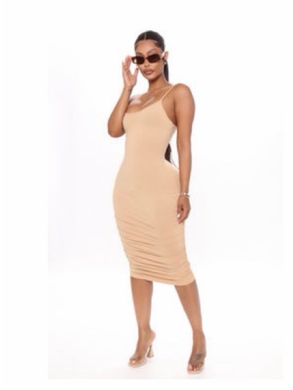 Fashion Nova Bodycon Midi Dress Sz M
